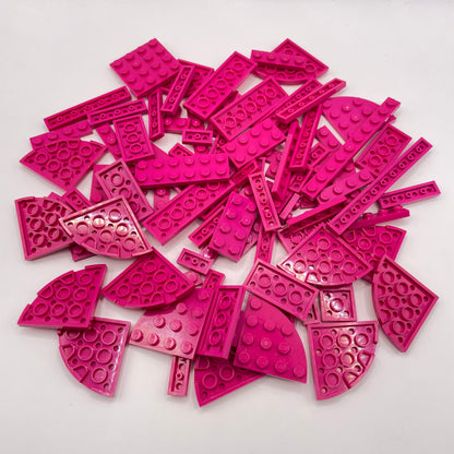 LEGO Plates, Magenta, Approx. 80g