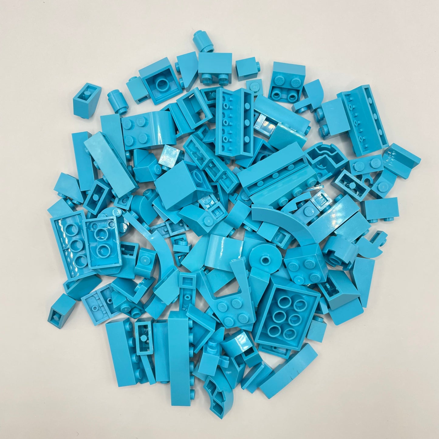 LEGO Mixed Pieces, Medium Azure, Approx. 100g