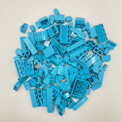 LEGO Mixed Pieces, Medium Azure, Approx. 100g