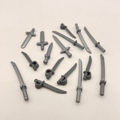 LEGO Swords, Silver/Grey, Castle, 16 Pieces
