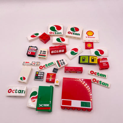LEGO Prints and Stickers, Octan, Mixed Pieces, Approx. 35g