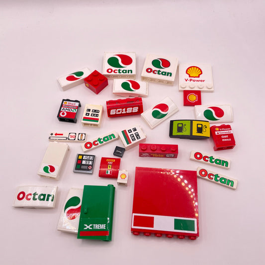 LEGO Prints and Stickers, Octan, Mixed Pieces, Approx. 35g