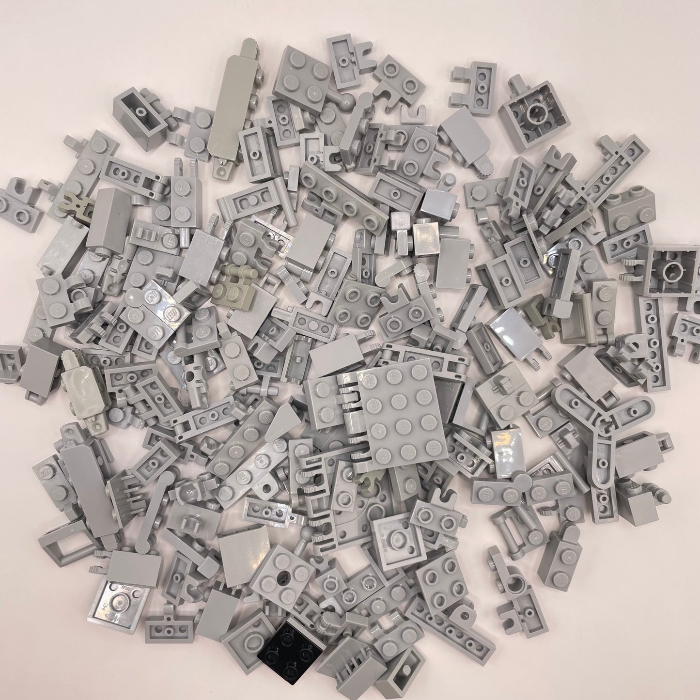 LEGO Clips and Bars, Flexible Connections, Light Bluish Grey, Approx. 110g