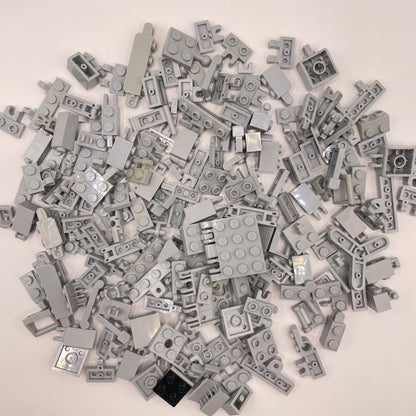 LEGO Clips and Bars, Flexible Connections, Light Bluish Grey, Approx. 110g