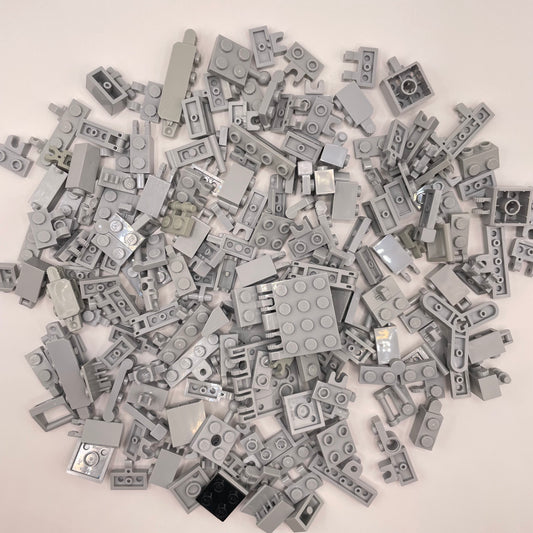 LEGO Clips and Bars, Flexible Connections, Light Bluish Grey, Approx. 110g