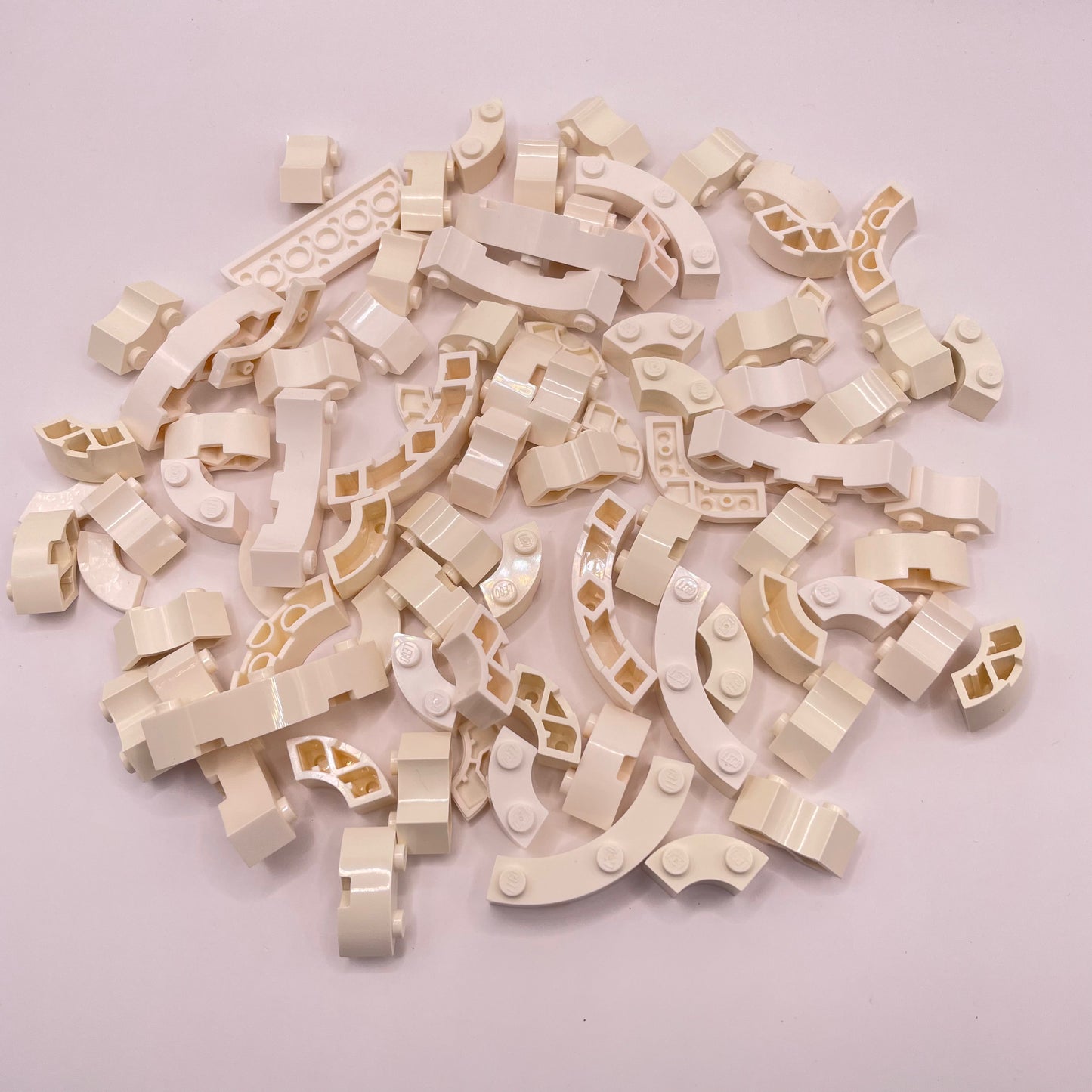 LEGO Rounded Bricks, White, Approx. 80g