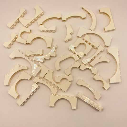 LEGO White, Arches, Building, 35 Pieces