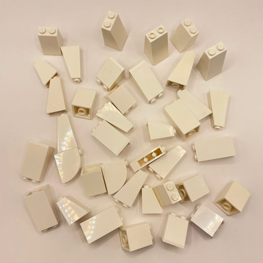 LEGO Tall Slopes, White, Approx. 75g