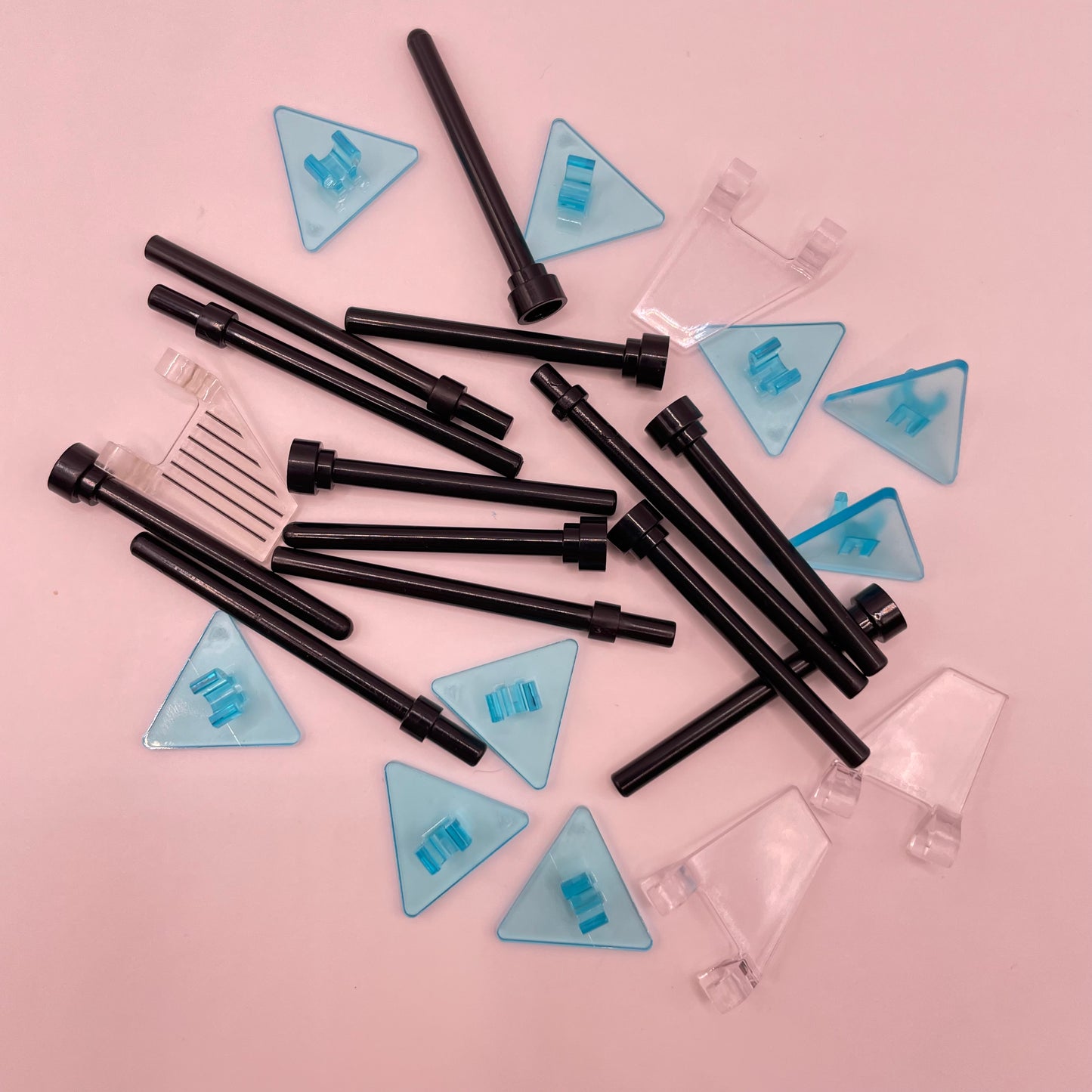 LEGO Translucent Flags / Poles, 26 Pieces