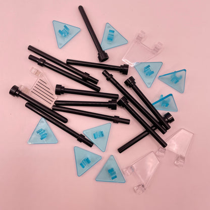 LEGO Translucent Flags / Poles, 26 Pieces
