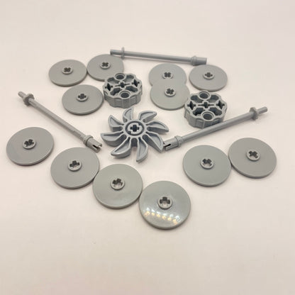 LEGO Unusual Shapes, Light Bluish Grey, 18 Pieces