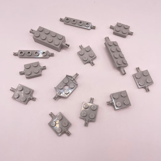 LEGO  Axles, Old Light Grey, 12 Pieces