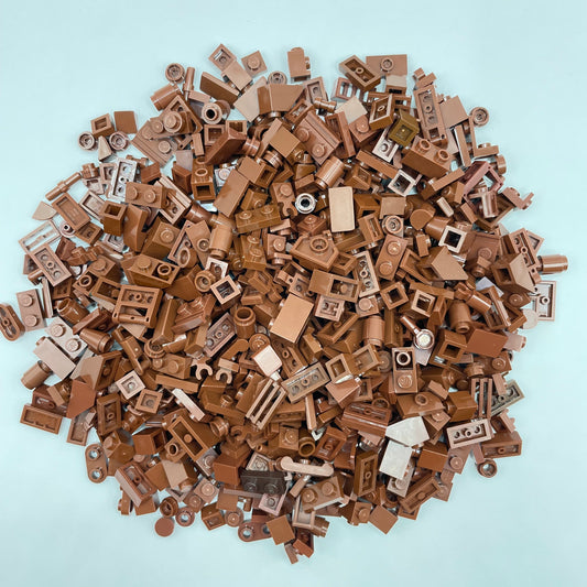LEGO Mixed Greebling, Reddish Brown, Approx. 200g