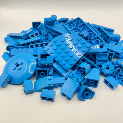 LEGO Mixed Pieces, Dark Azure, Approx. 175g