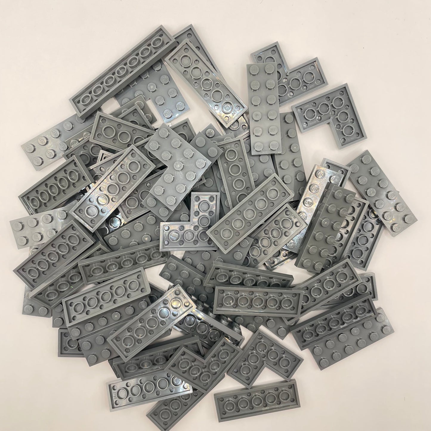 LEGO  Plates, 2x Wide Medium, Dark Bluish Grey, Approx. 120g