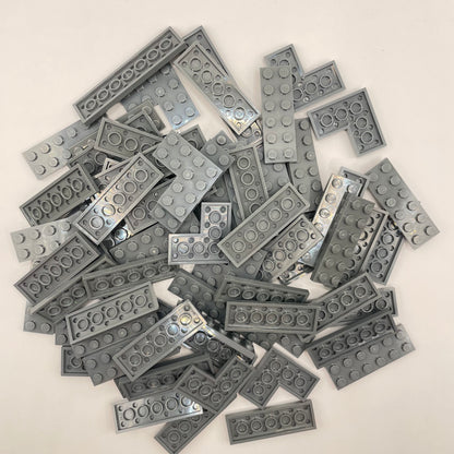 LEGO  Plates, 2x Wide Medium, Dark Bluish Grey, Approx. 120g