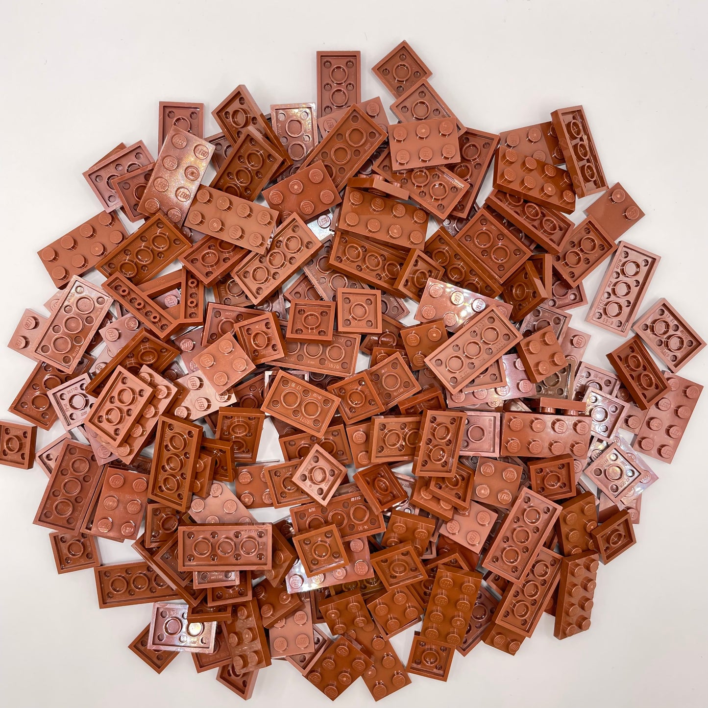 LEGO  Plates, Short, Reddish Brown, Approx. 180g