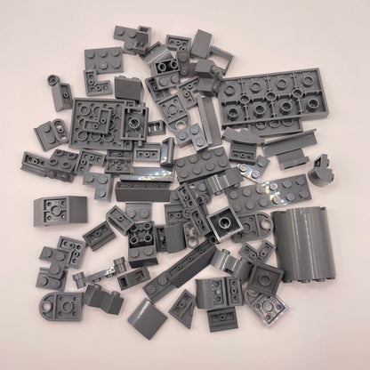LEGO Mixed Bricks, Dark Bluish Grey, Approx. 60g