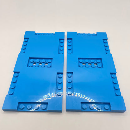 LEGO 8x16 Modified Plates, Dark Azure, 2 Pieces,