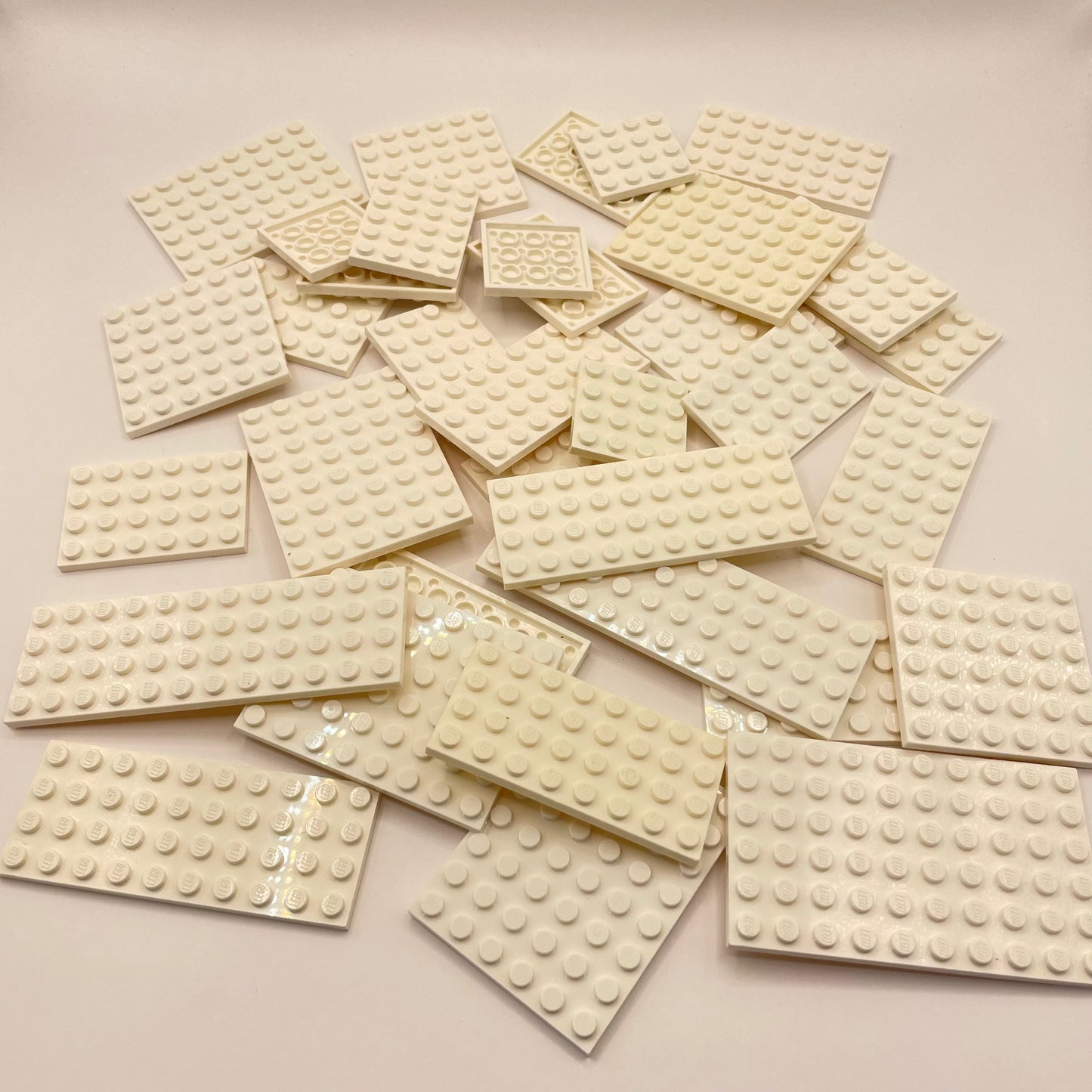 LEGO Plates Large, White, Approx. 155g