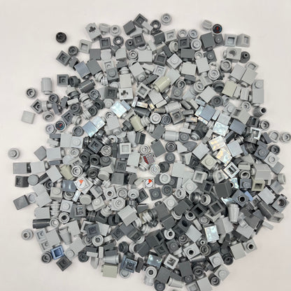 LEGO Greebling, 1x1, Mixed Grey, Approx. 100g