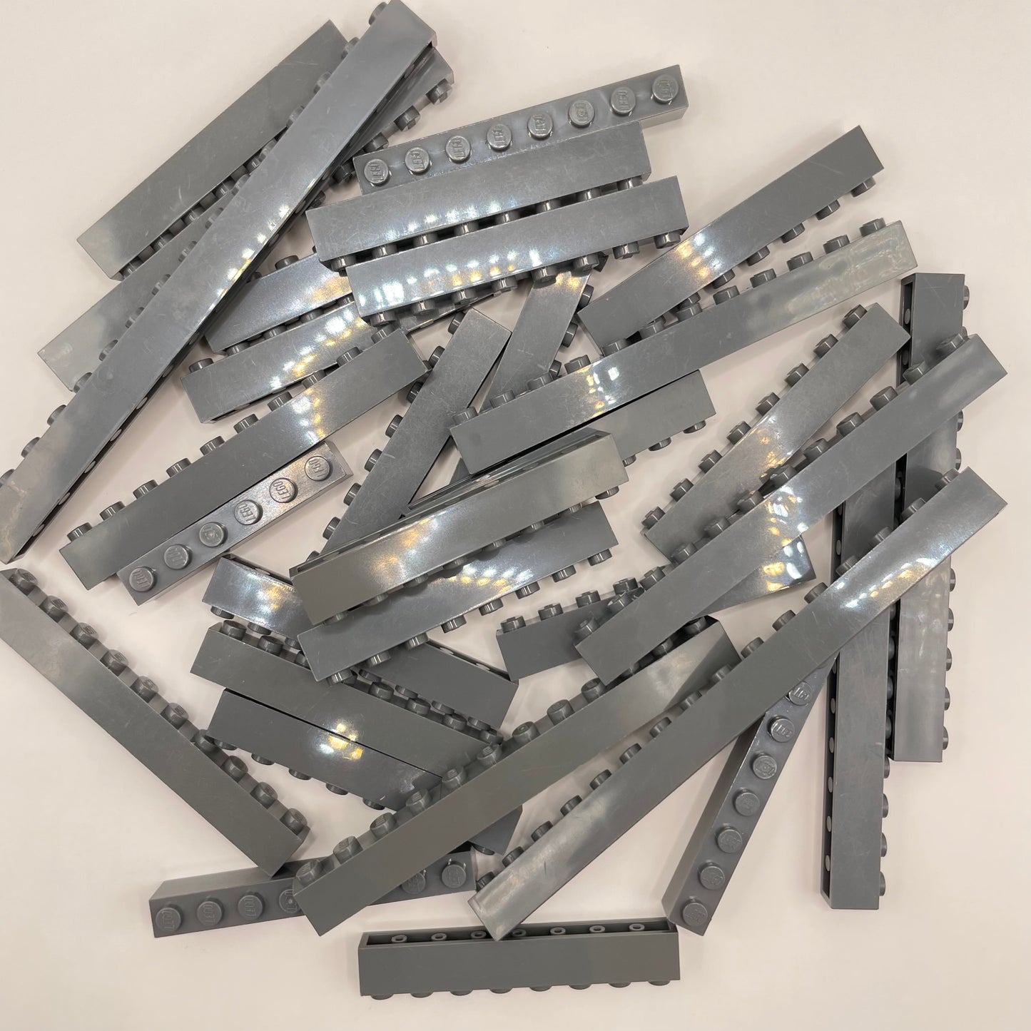 LEGO Bricks 1x Wide, Long, Dark Bluish Grey, Approx. 110g