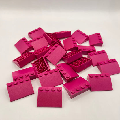 LEGO Slopes, 4x Wide, Magenta, 25 Pieces