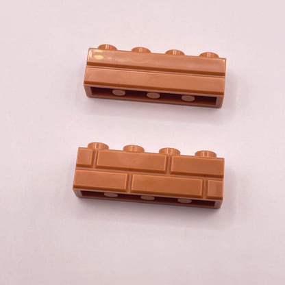LEGO 1x4 Medium Nougat, Masonry Bricks, 25 pieces