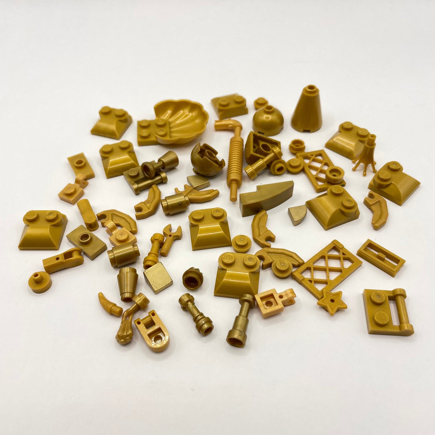 LEGO Mixed Pieces, Gold, 60 Pieces
