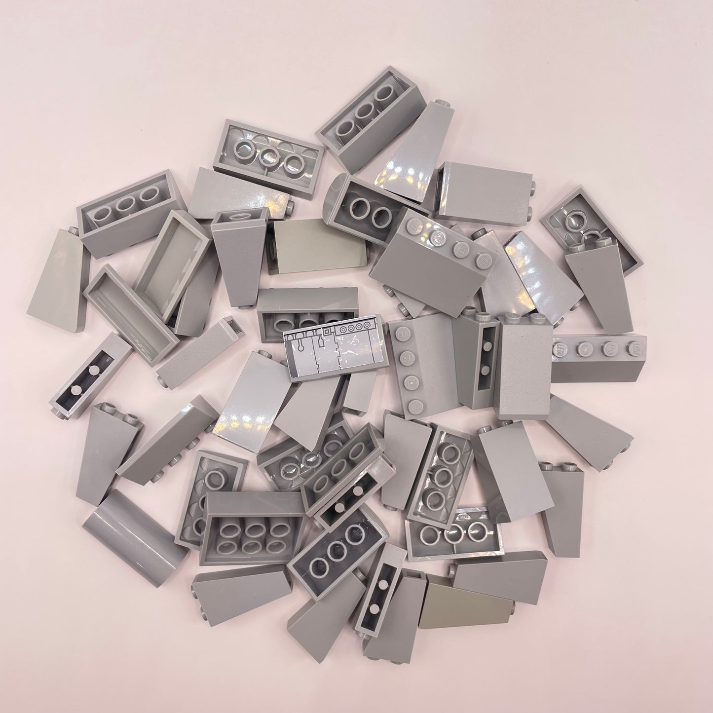 LEGO Slopes, Tall And Wide, Light Bluish Grey, Approx. 95g