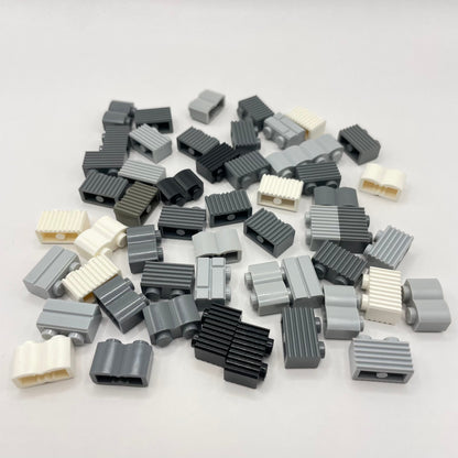 LEGO Textured Brick, Mixed Grey, 50 pieces