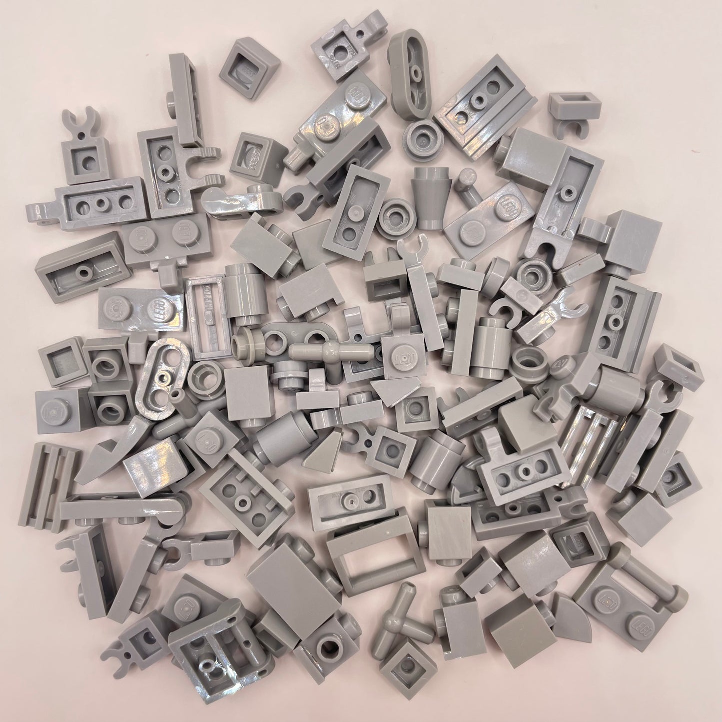 LEGO Greebling, Light Bluish Grey, 100 Pieces