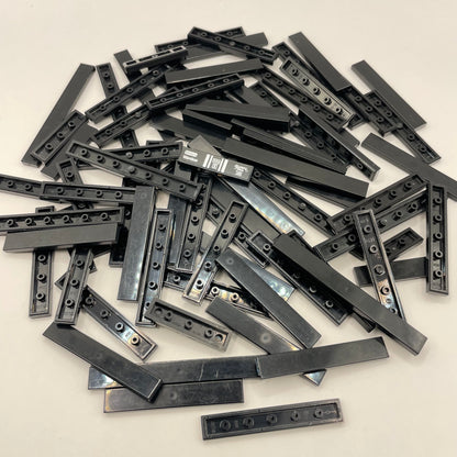 LEGO Long Tiles, 1x Wide, Black, Approx. 60g