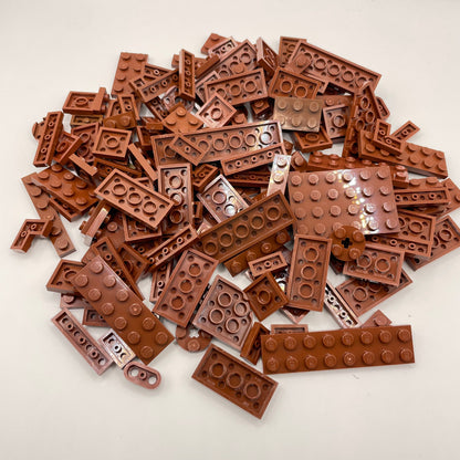 LEGO Mixed Plates, Reddish Brown, Approx. 115g