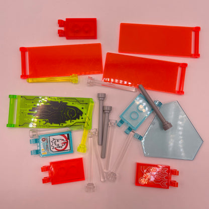LEGO Mixed Trans Flags / Poles, 20 Pieces