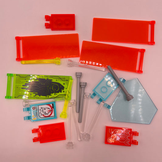 LEGO Mixed Trans Flags / Poles, 20 Pieces