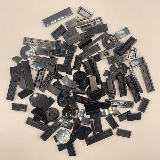 LEGO Tiles, Small With Round, Black, Approx. 50g