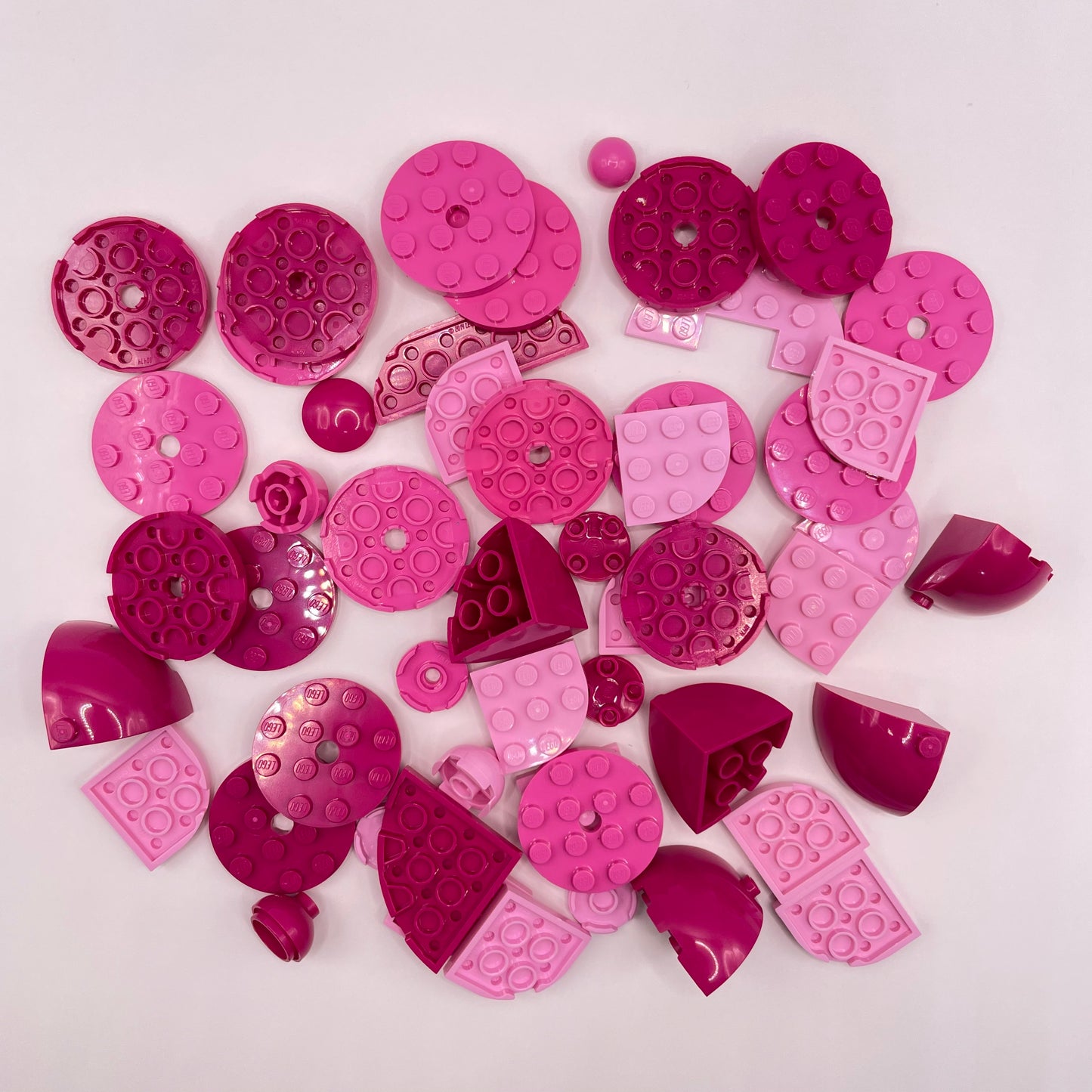 LEGO Round, Mixed Pink, Approx. 70g