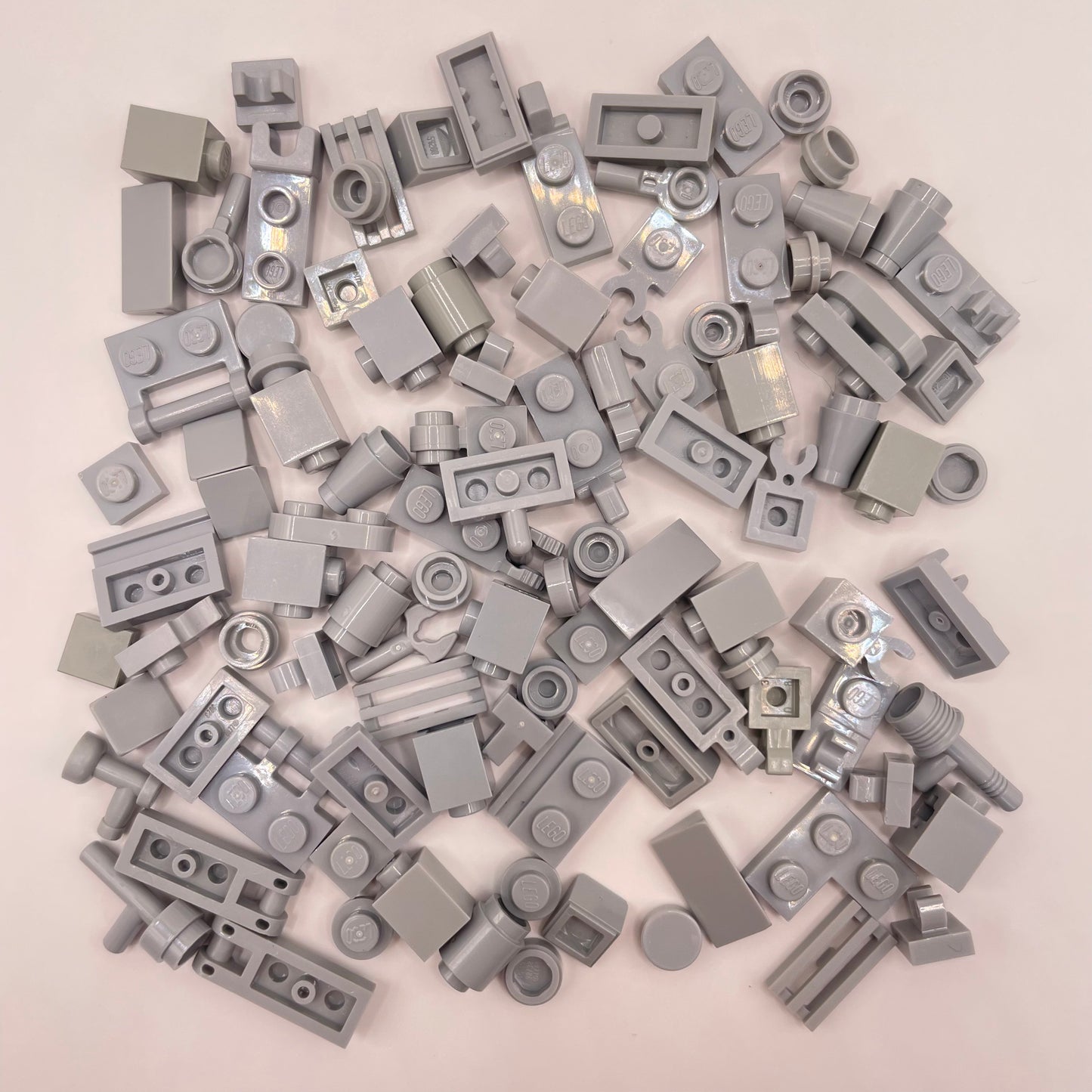 LEGO Greebling, Light Grey, 100 Pieces