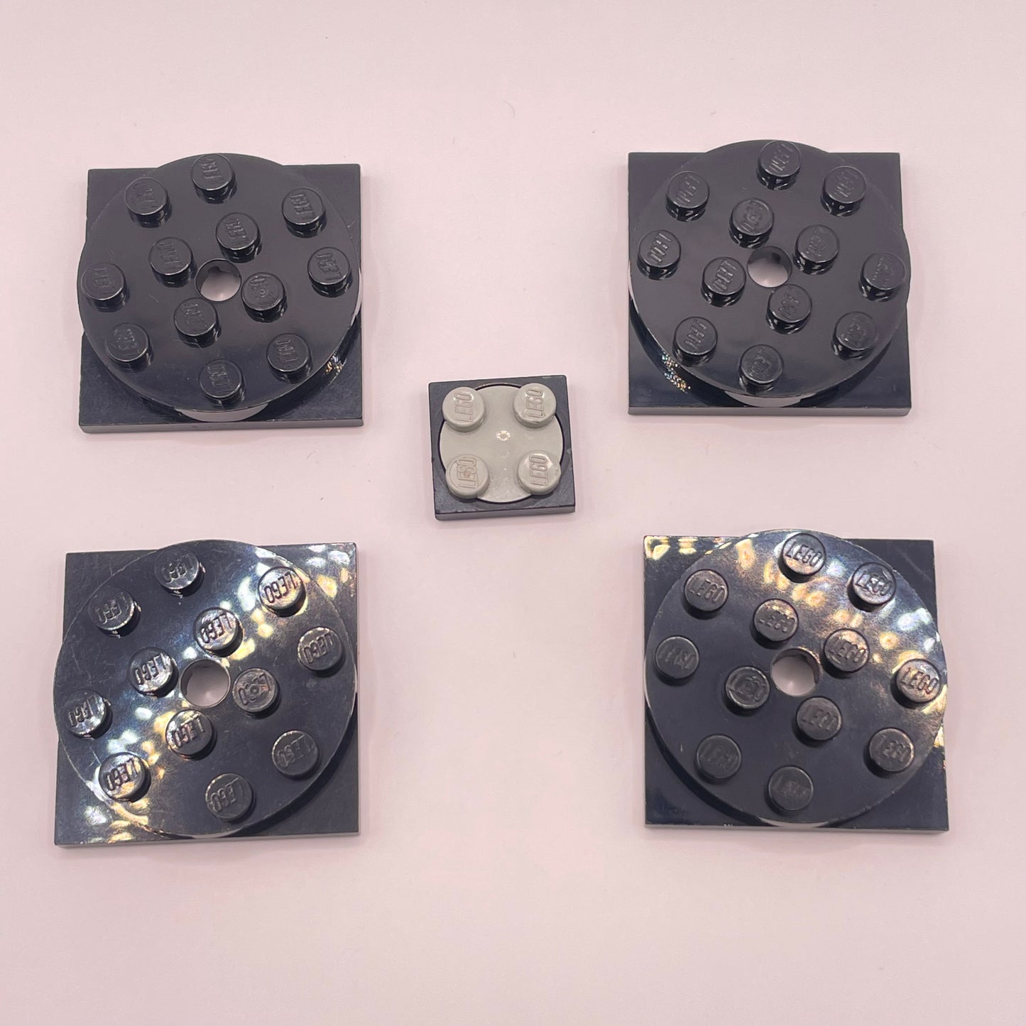 LEGO Turntables, Black, 5 Pieces