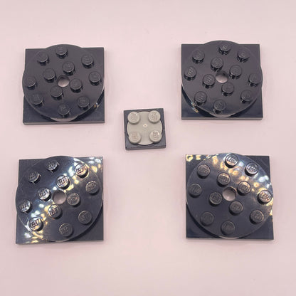 LEGO Turntables, Black, 5 Pieces