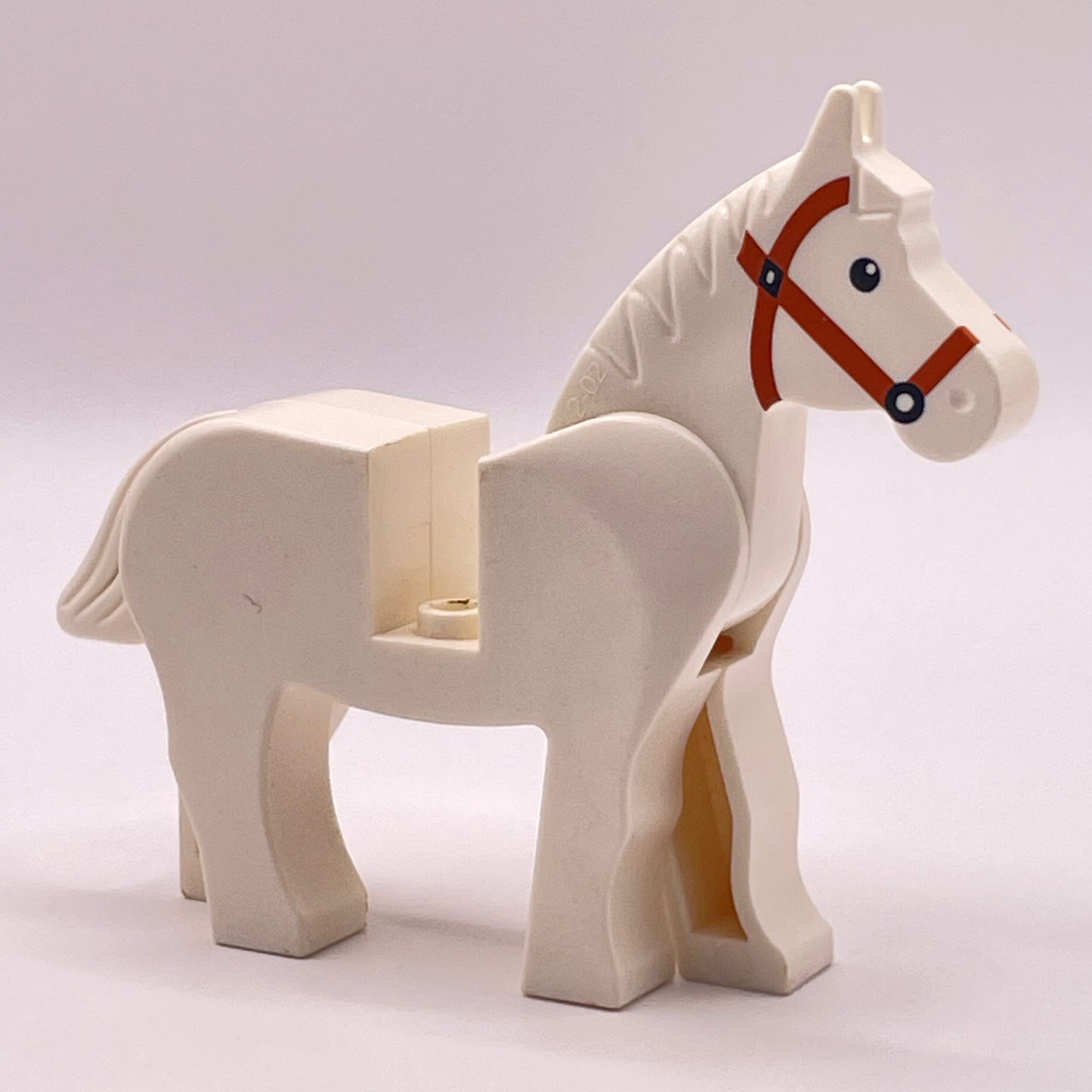 LEGO White Horse with Black and White Eyes, Animal, Castle, Knight