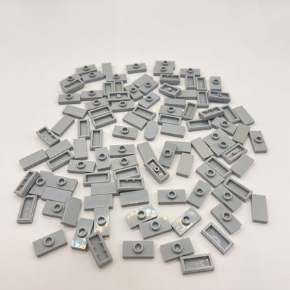 LEGO 1x2 Tiles / Jumpers, Light Bluish Grey, 100 Pieces #1