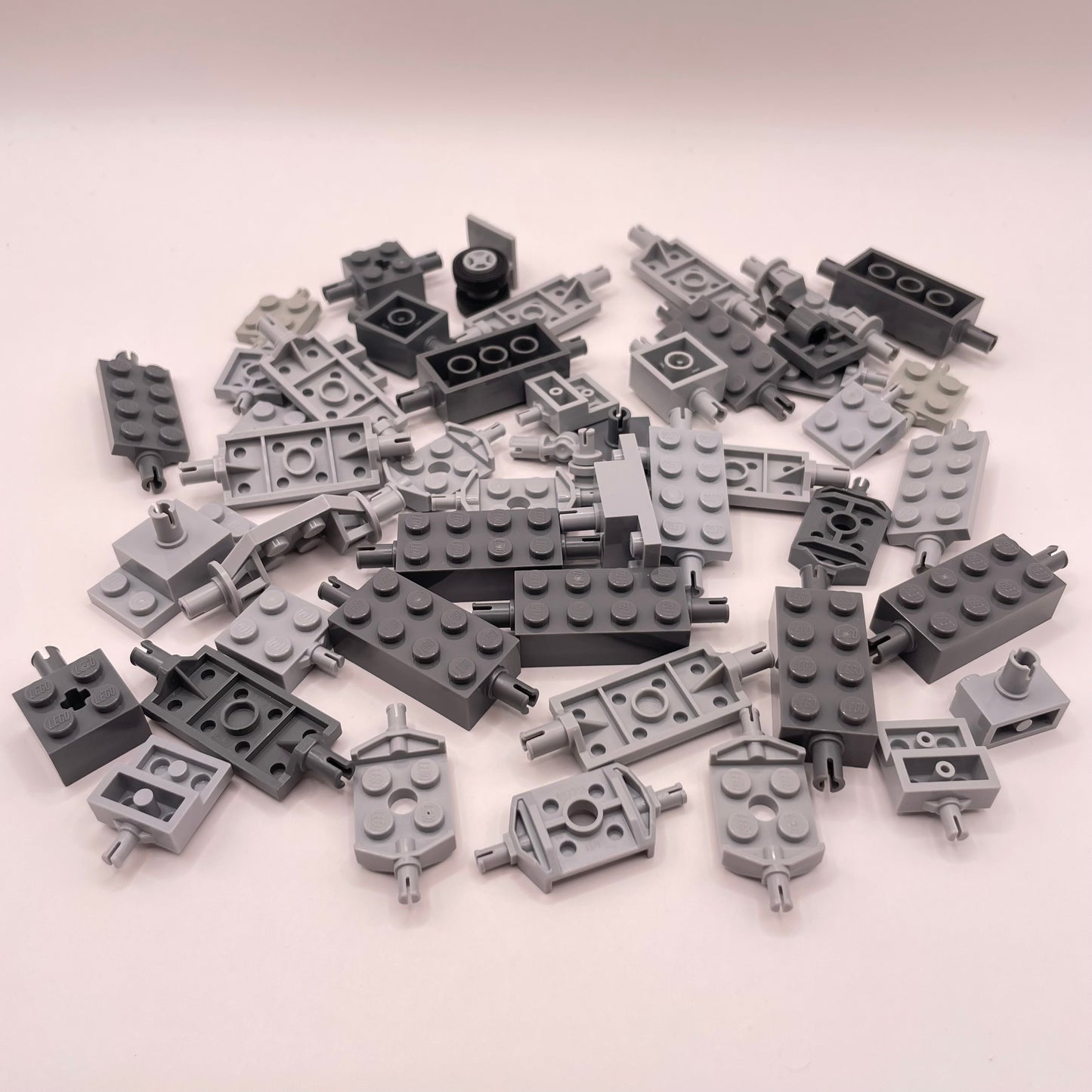 LEGO Axles, Wheel Hubs, Mixed Grey, Approx. 70g