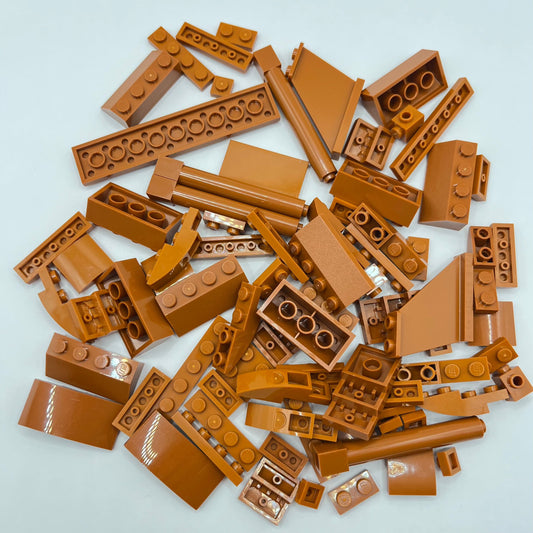 LEGO Dark Orange, Mixed Bricks, Approx. 70g