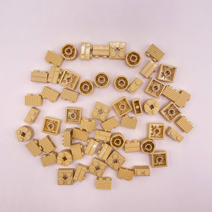 LEGO  Textured Bricks, Tan, 50 Pieces