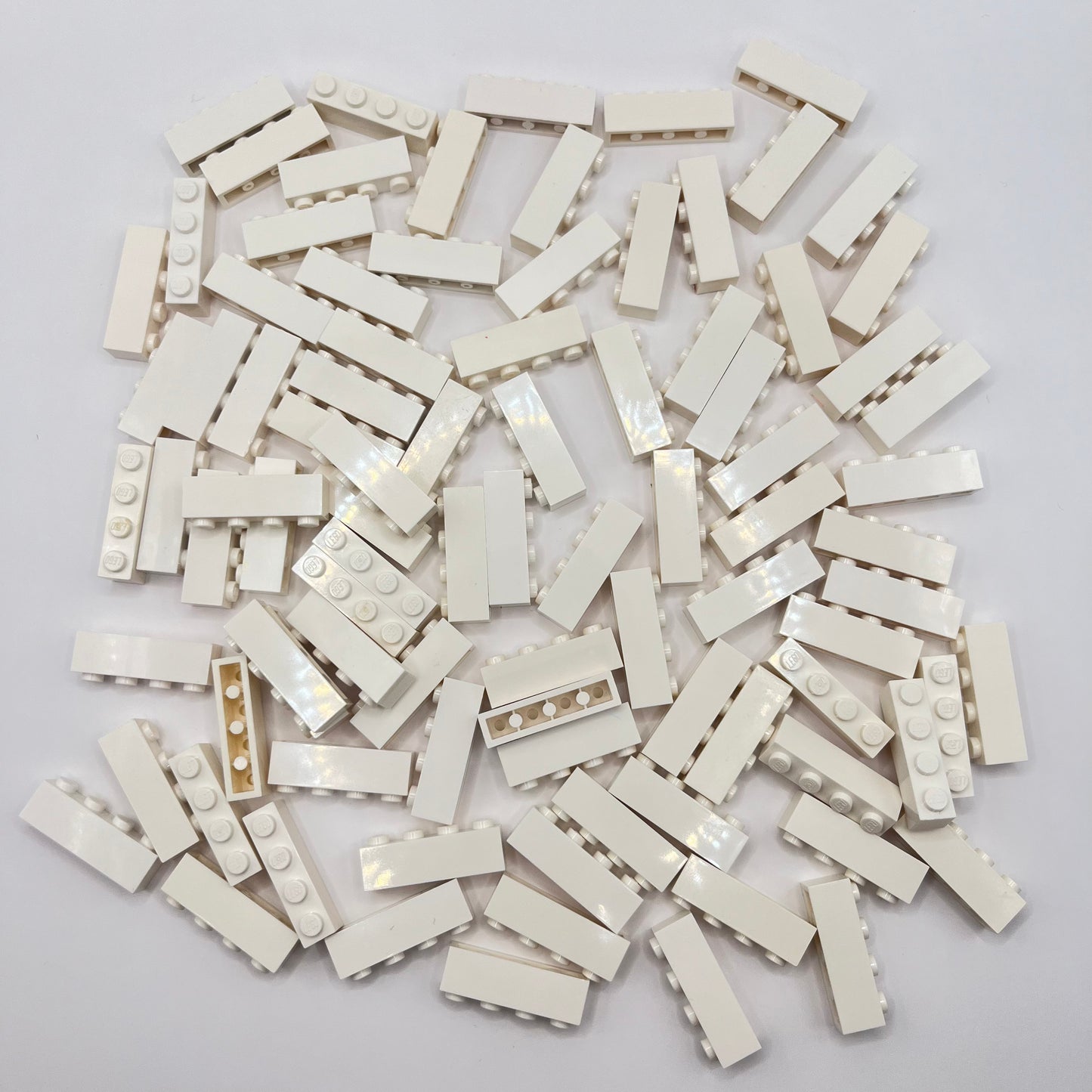 LEGO 1x4, Bricks, White, Approx. 145g