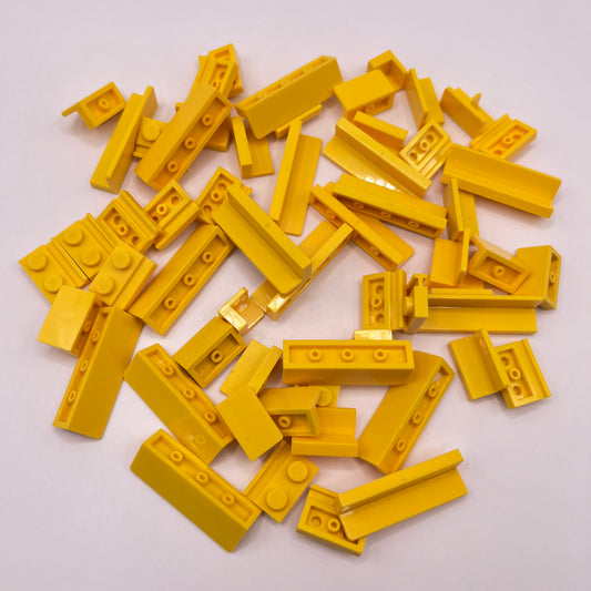 LEGO Panel and Rails, Yellow, Approx. 35g