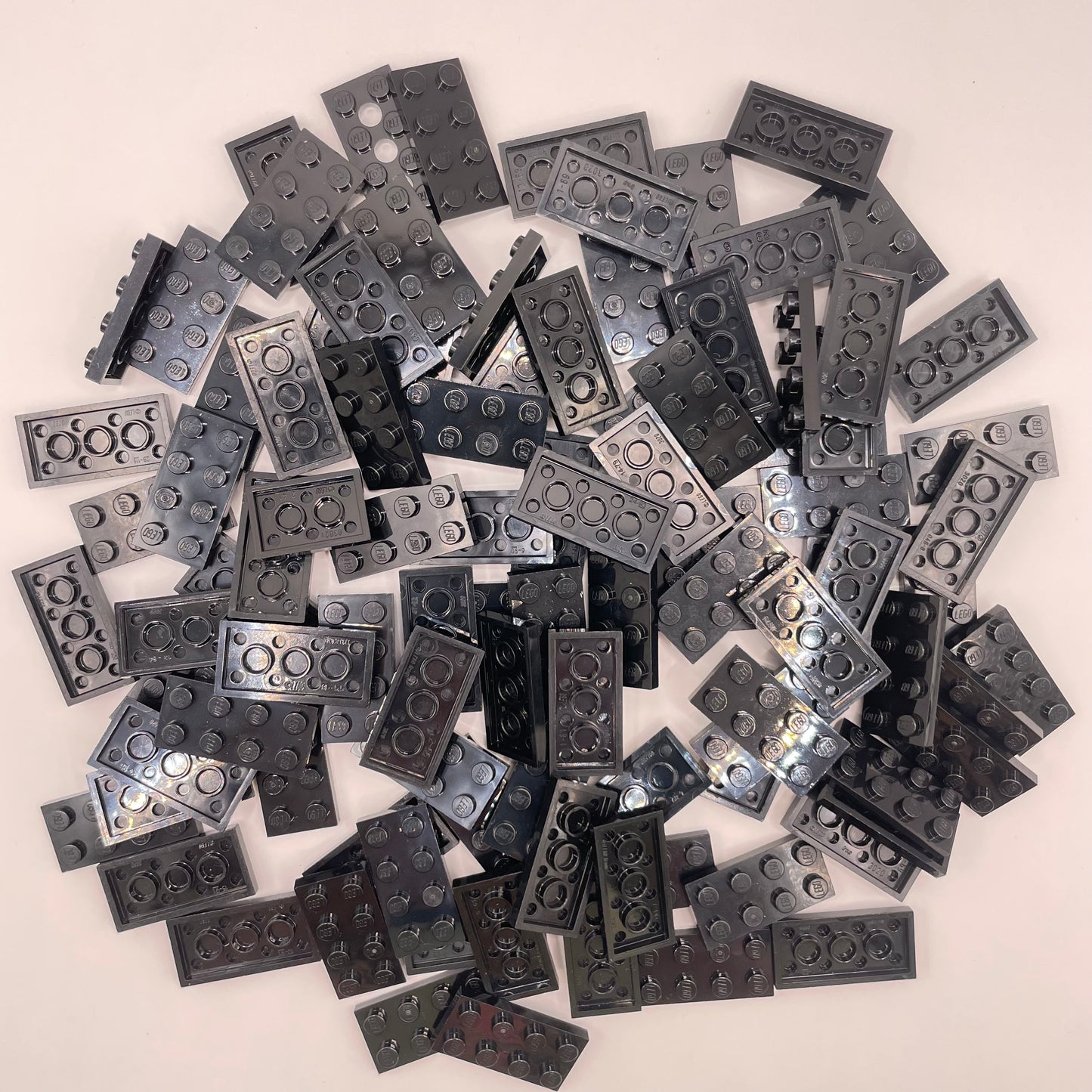 LEGO  2x4 Plates, Black, Approx. 115g