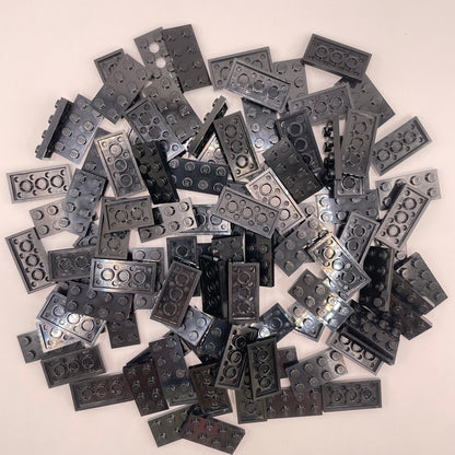 LEGO  2x4 Plates, Black, Approx. 115g